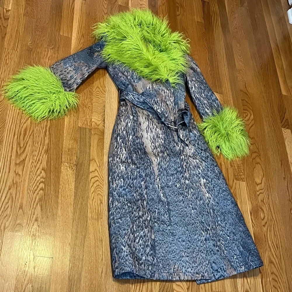 Diesel G-Roove Printed Trench Coat Size 38 or US 0-2  NWT